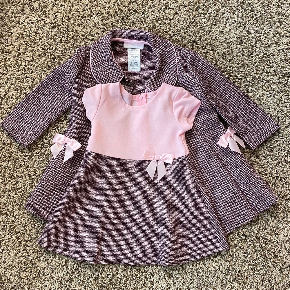 2 piece baby girl dress and jacket